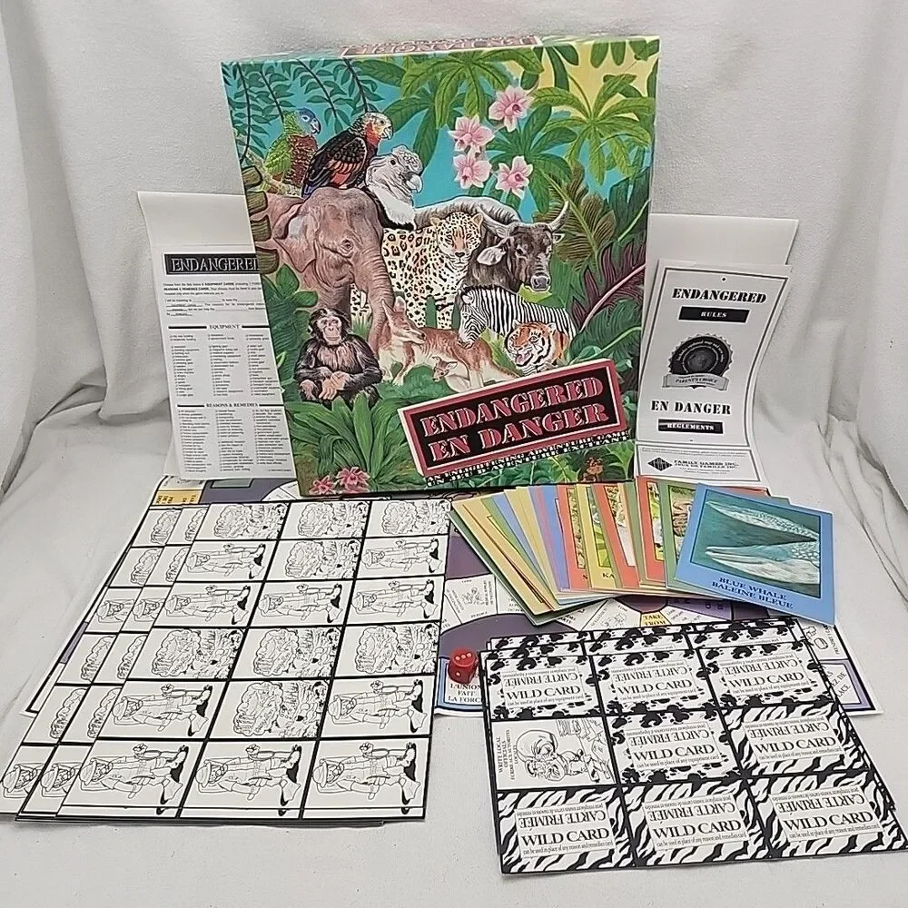 Game Endangered Enlightening Adventure Educational Ecological Board Family 1989